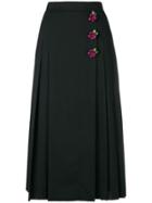 Dolce & Gabbana Pleated Midi Skirt - Black