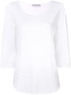 Le Tricot Perugia Three-quarter Sleeve Top - White