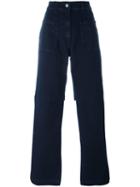 Marios Short Back Straight Trousers, Women's, Size: Medium, Blue, Cotton/polyester/spandex/elastane