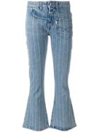 Filles A Papa Twisted Flared Jeans - Blue