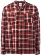 Palm Angels Chest Pocket Plaid Shirt - Red