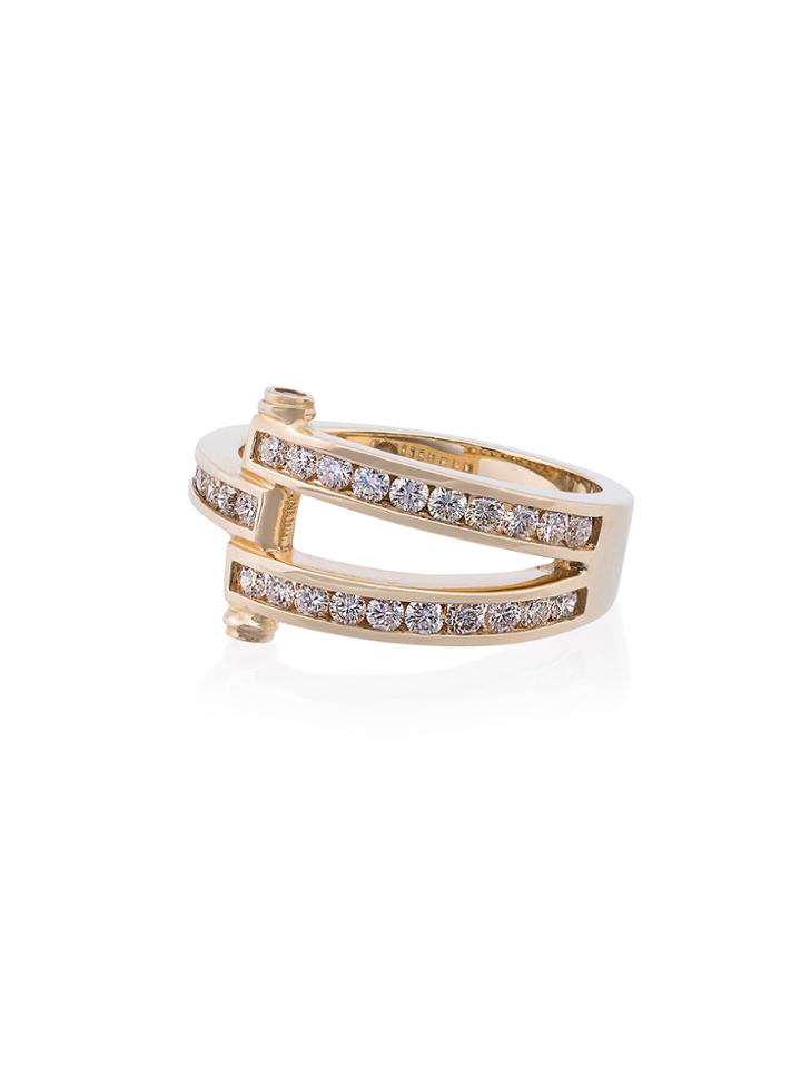 Retrouvai Gold Magna Diamond Ring - White