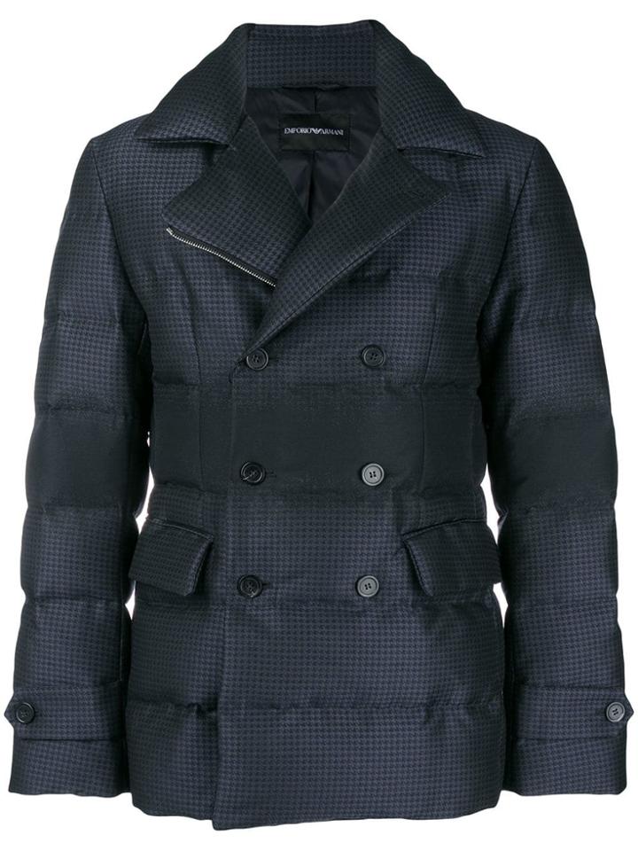 Emporio Armani Padded Biker Jacket - Blue