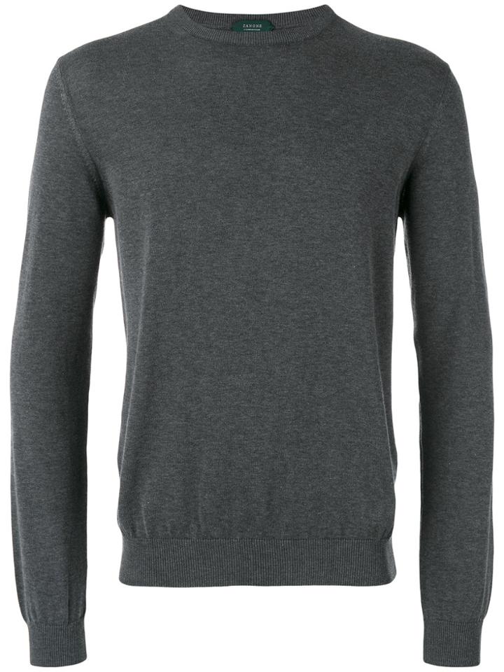 Zanone Crew Neck Jumper - Grey