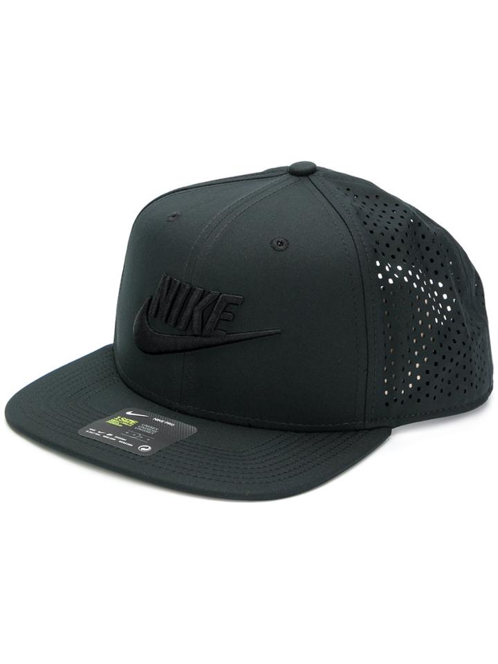 Nike Logo Embroidered Trucker Cap - Black