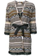 Twin-set Patterned Cardi-coat - Neutrals