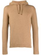 Roberto Collina Soft Knitted Hoodie - Brown
