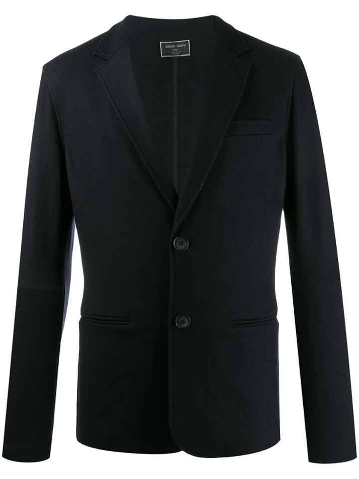 Giorgio Armani Welt Detail Blazer - Blue
