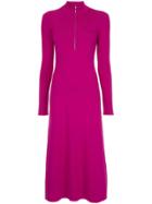Sykes Half Zip Knitted Dress - Purple