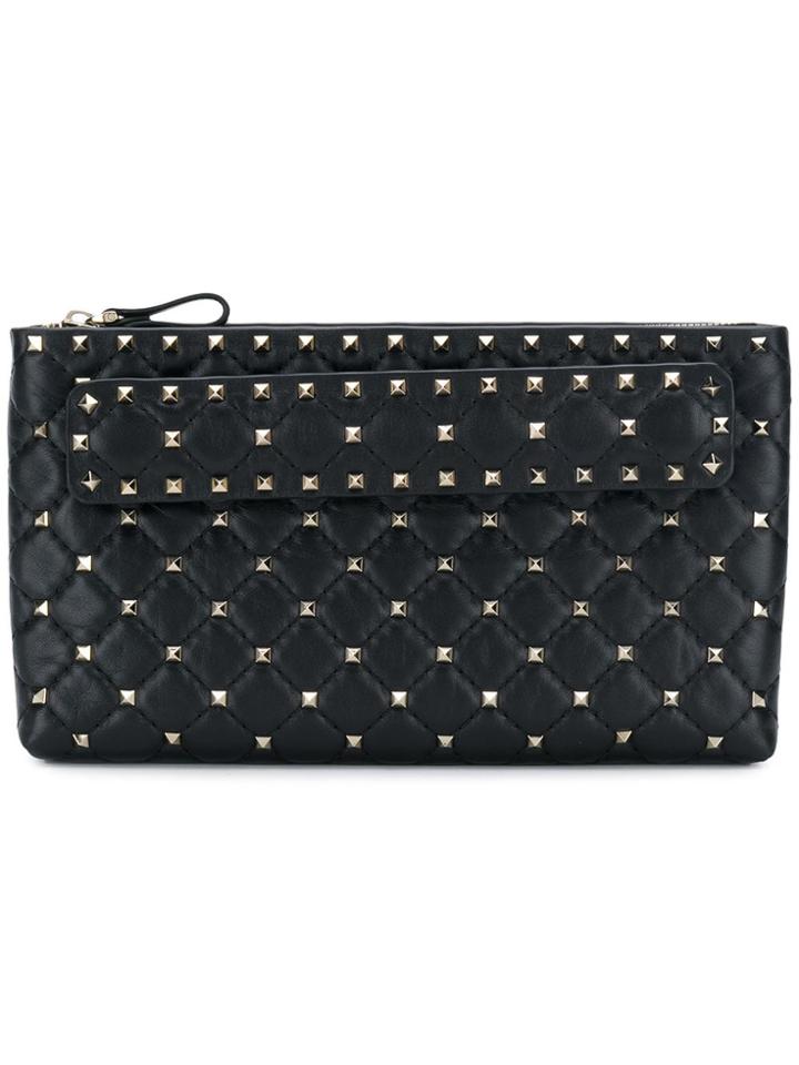 Valentino Valentino Garavani Rockstud Spike Clutch Bag - Black