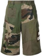Dolce & Gabbana Camouflage Panelled Cargo Shorts - Green