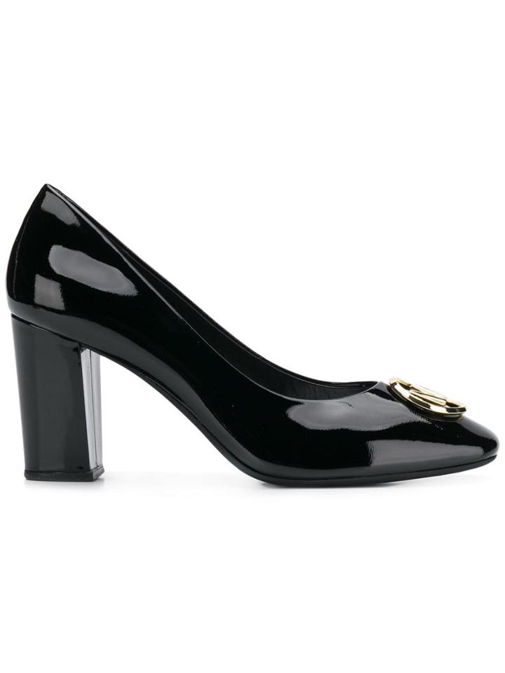 Michael Michael Kors Varnished Logo Pumps - Black