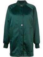 Karl Lagerfeld Long Line Bomber Jacket - Green