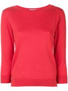 Snobby Sheep 3/4 Sleeve Sweater - Red
