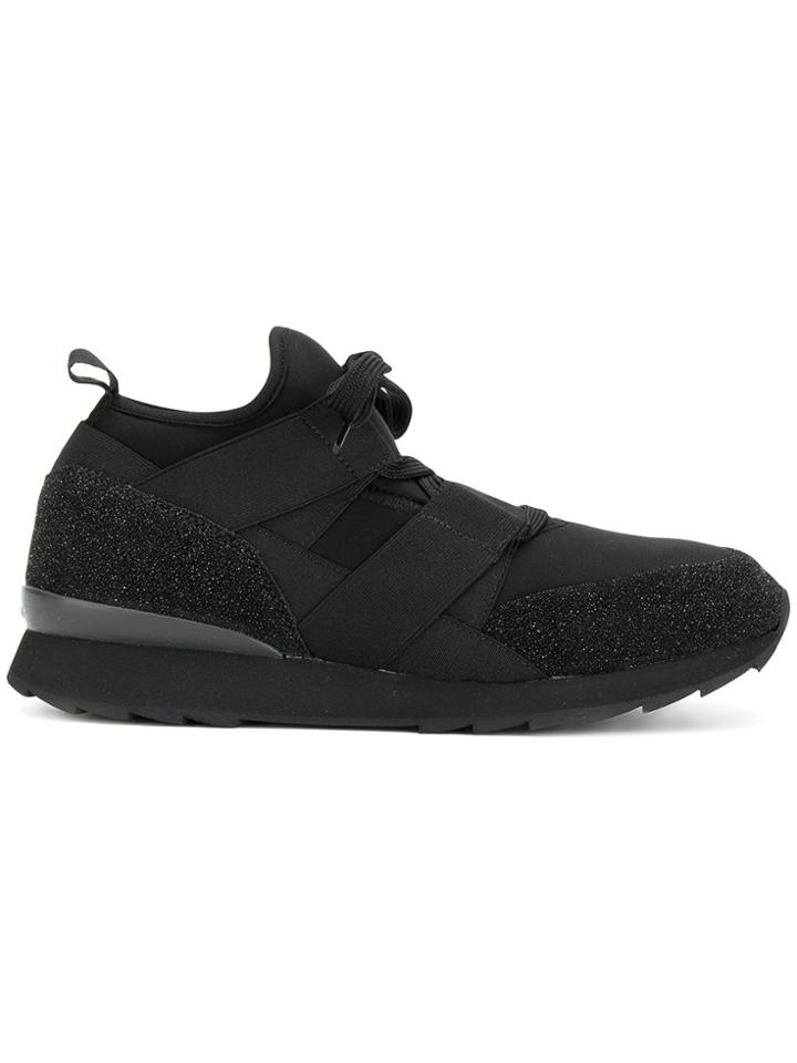 Hogan Elastic Panelled Sneakers - Black