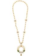Dolce & Gabbana Floral Cage Long Necklace, Women's, Metallic