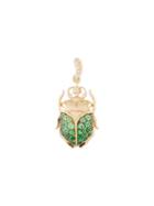Aurelie Bidermann 'scarab' Tsavorite And Diamond Pendant