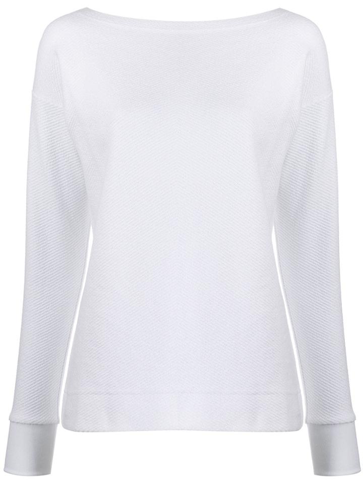 Calvin Klein Boat Neck Sweatshirt - White