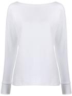 Calvin Klein Boat Neck Sweatshirt - White