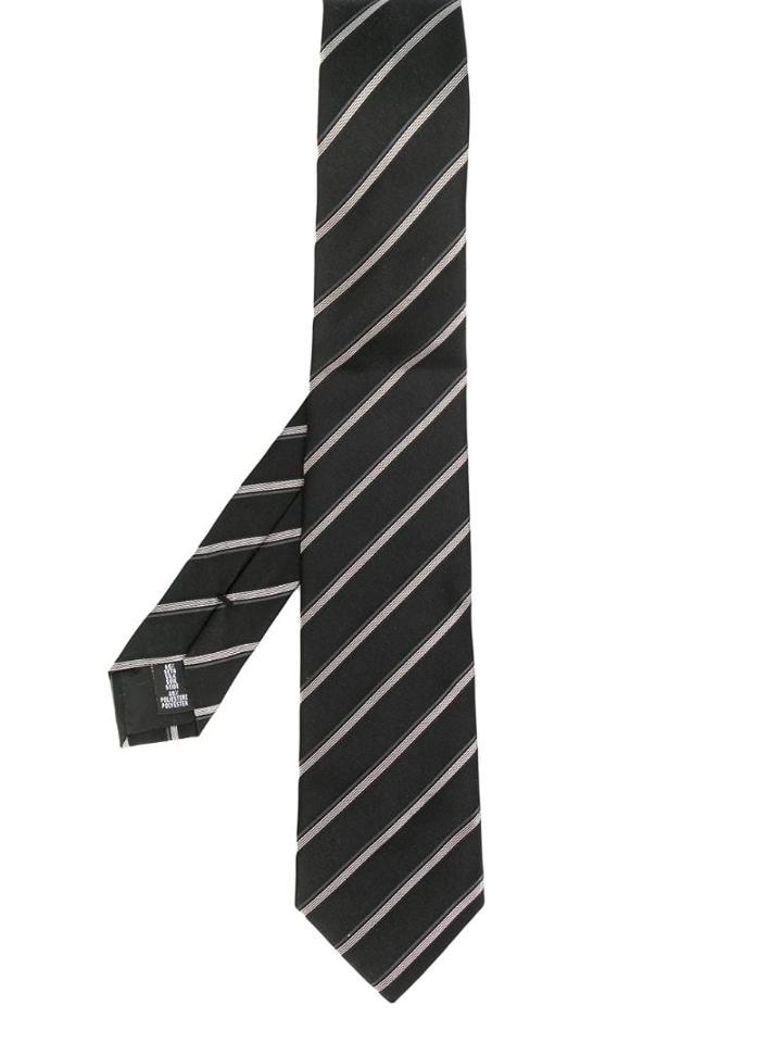 Emporio Armani Stripe Tie - Black