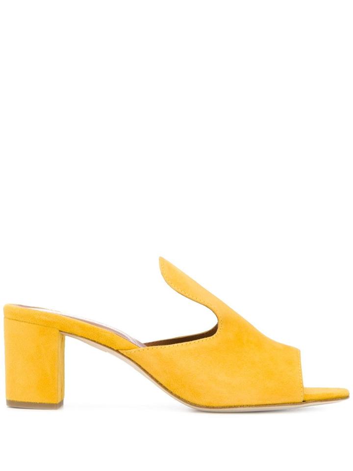 Paris Texas Open-toe Mules - Yellow
