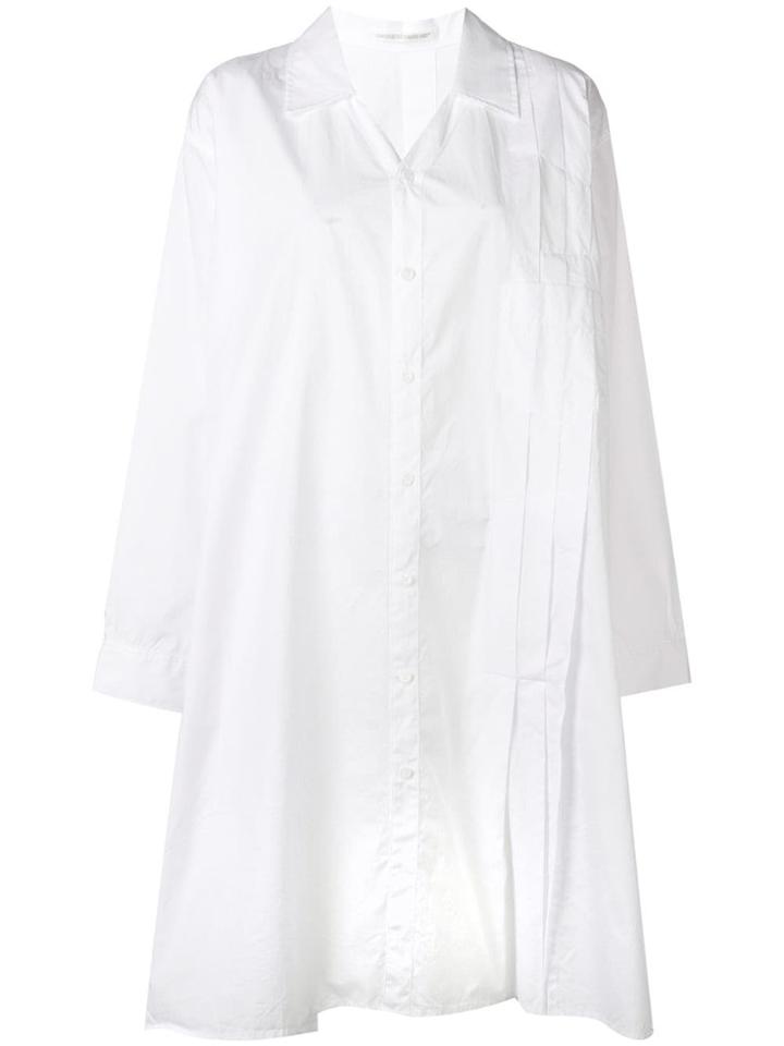 Yohji Yamamoto Printed Oversized Shirt - White