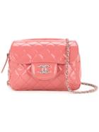 Chanel Vintage Chanel Quilted Cc Chain Shoulder Bag - Pink & Purple