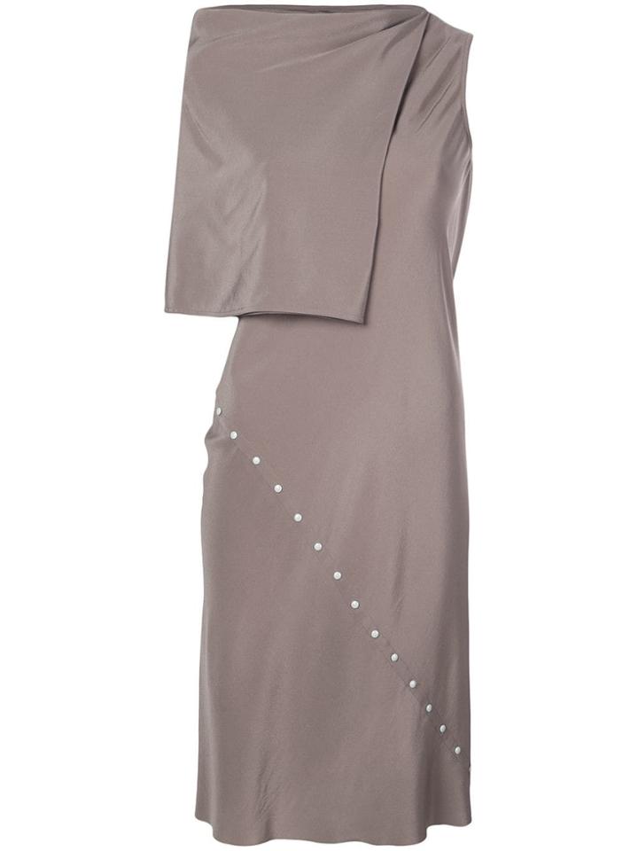 Rick Owens Press Stud Detail Dress - Neutrals