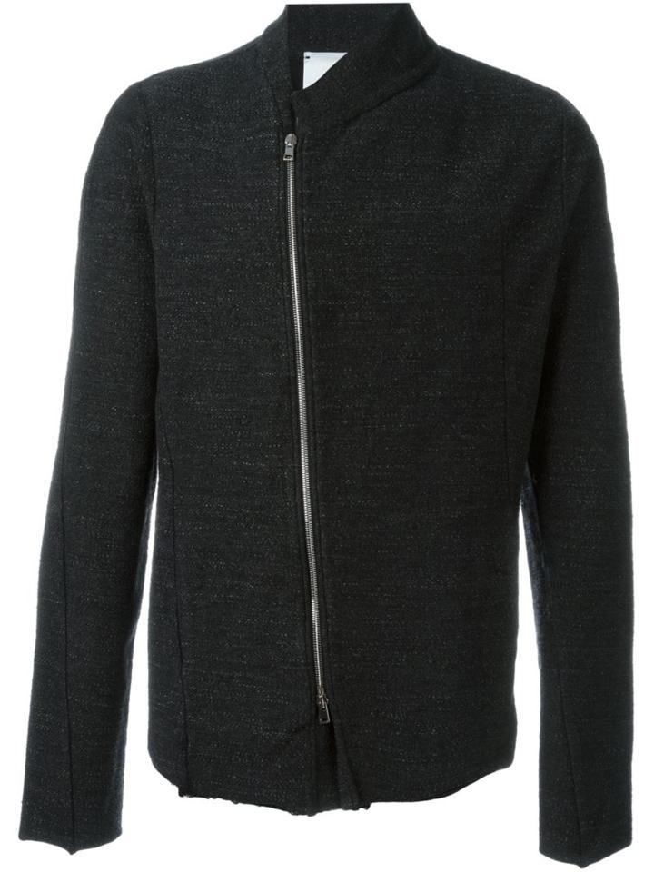 Lost & Found Rooms Off-centre Zip Jacket, Men's, Size: Xs, Black, Polyester/cotton