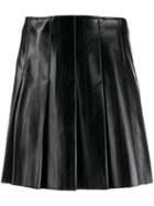 Msgm Matte Pleated Skirt - Black
