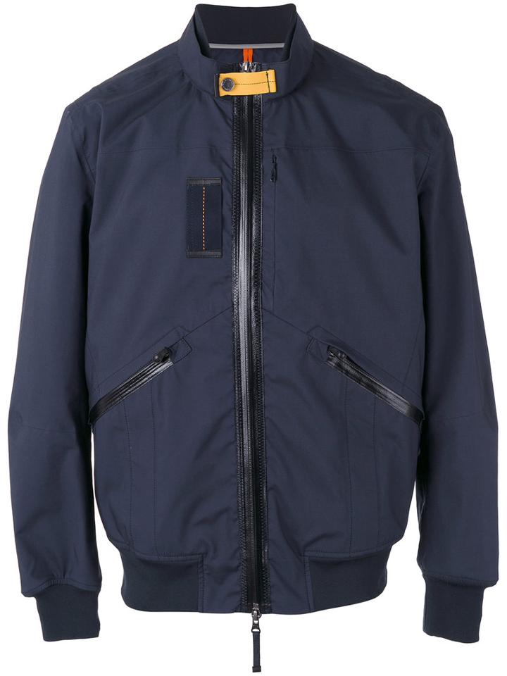 Parajumpers Patch Detail Bomber Jacket, Men's, Size: Medium, Blue, Cotton/polyester