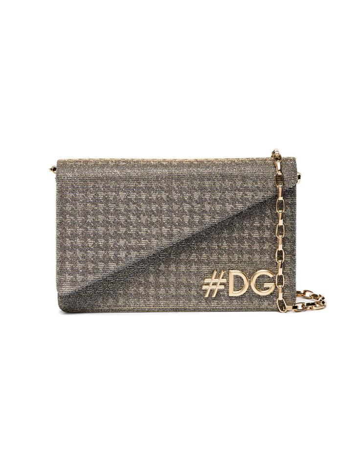 Dolce & Gabbana Dg Girls Metallic Silver Clutch