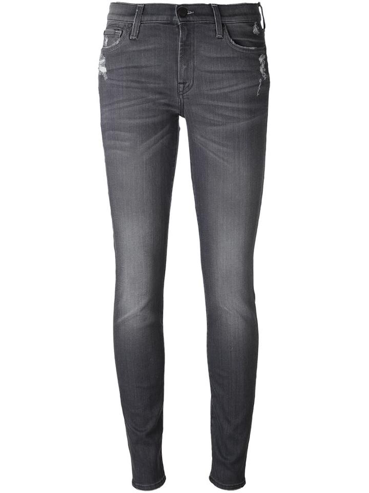 7 For All Mankind 'the Super Skinny' Jeans, Women's, Size: 25, Grey, Cotton/polyester/spandex/elastane