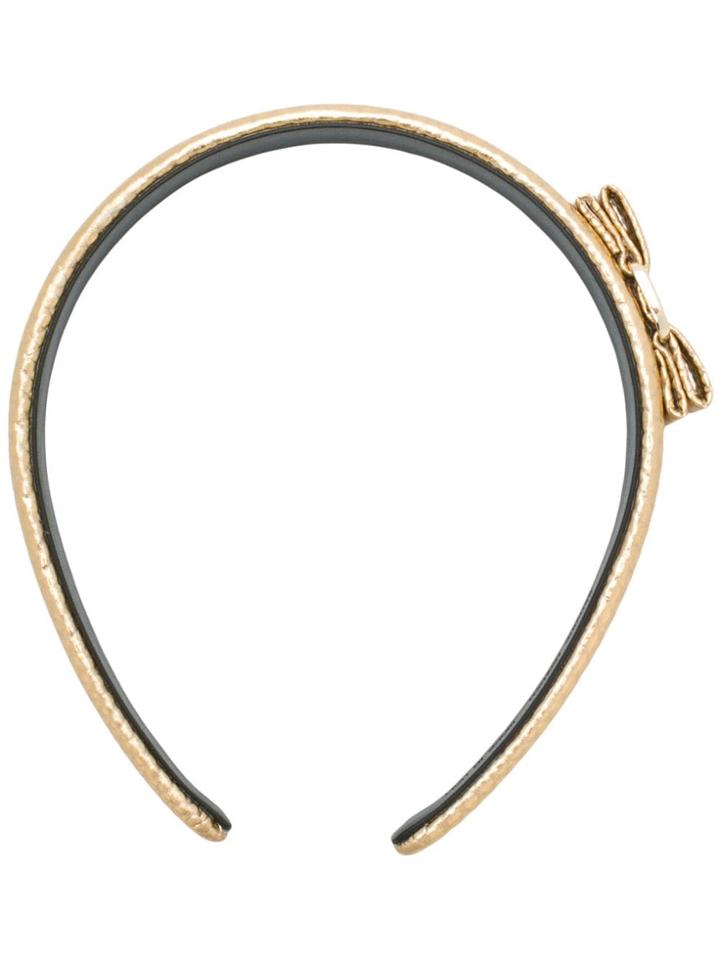 Salvatore Ferragamo Bow Headband - Metallic