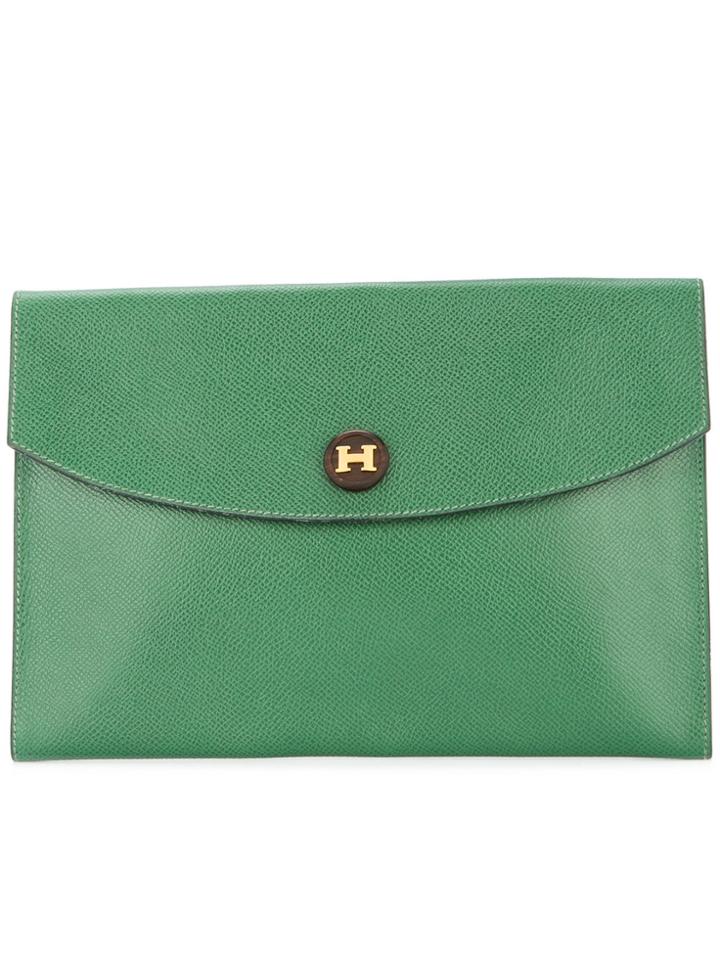 Hermès Vintage Rio Clutch - Green