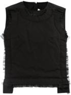 Comme Des Garçons Sheer Detail Waiscoat - Black