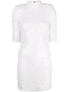 Alice+olivia Delora Sequinned Dress - White