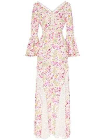 By Timo Floral Lace-panel Maxi Dress - Multicolour