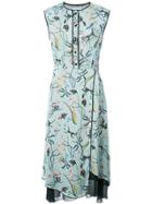 Yigal Azrouel Floral Print Shirt Dress - Blue