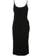 Christian Siriano Ruched Waist Fitted Dress - Black