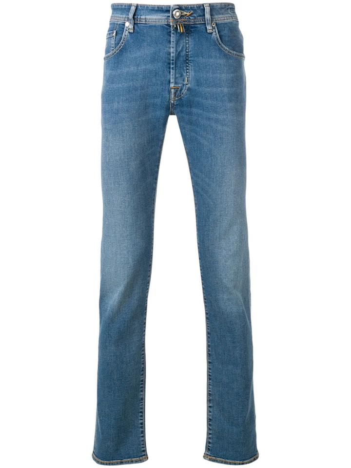 Jacob Cohen Slim-fit Jeans With Pocket Square - Blue