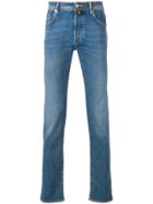 Jacob Cohen Slim-fit Jeans With Pocket Square - Blue