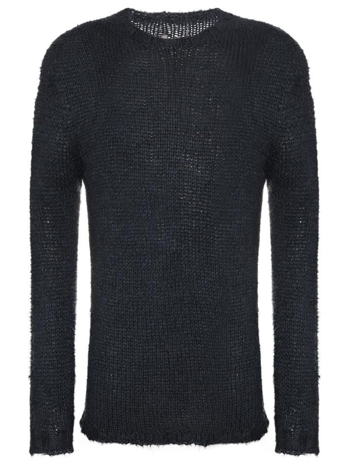 Rick Owens Silk Oversize Sweater - Black