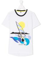 Armani Junior Wind Sailing Print T-shirt - White