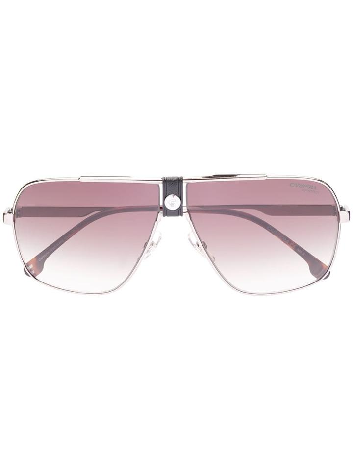 Carrera Rectangle Aviator Frame Sunglasses - Brown