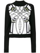 Versace Jeans Crew Neck Printed Sweater - White