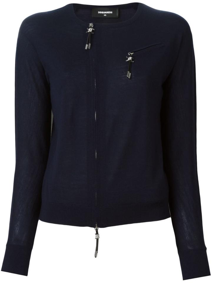 Dsquared2 Zip Accent Pullover - Blue