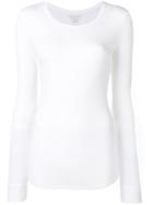 Majestic Filatures Long-sleeve Fitted Top - White