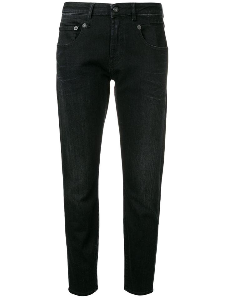 R13 Cropped Slim Jeans - Black