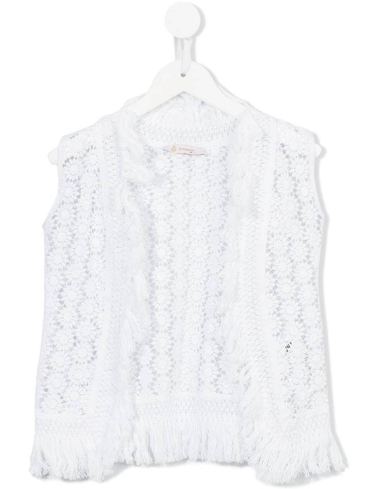 Dondup Kids Crochet Gilet, Toddler Girl's, Size: 4 Yrs, White